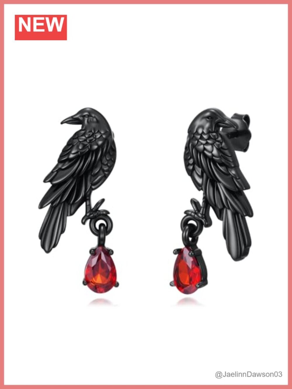 925 Sterling Silver Gothic Dangle Earrings Halloween Jewelry Gift